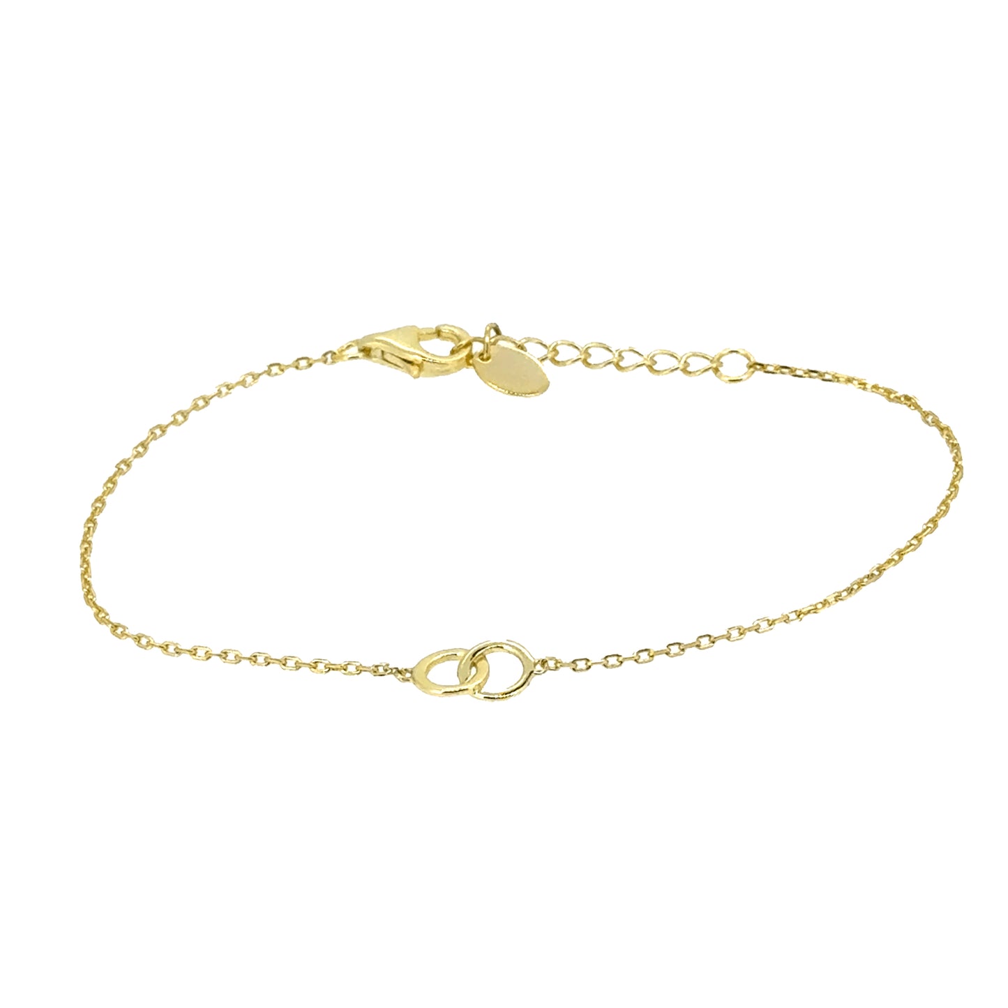 Interlocking Circles Cable Bracelet   (BL3014BG)