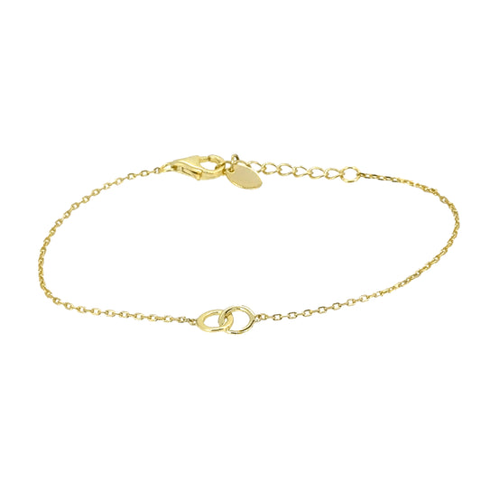 Interlocking Circles Cable Bracelet   (BL3014BG)