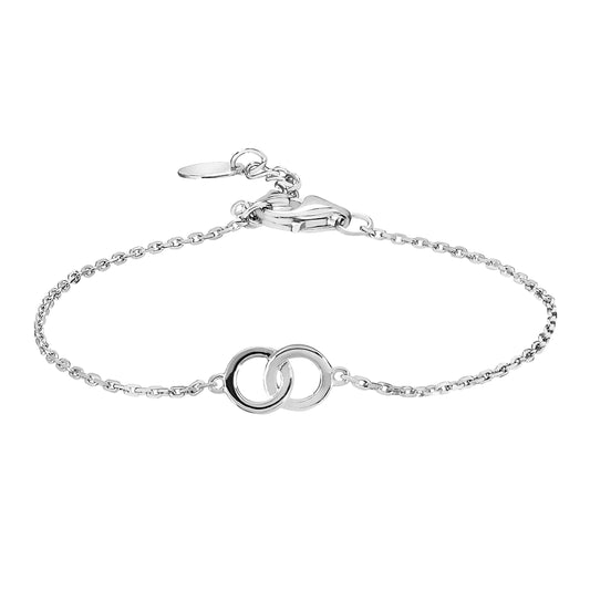 Interlocking Circles Cable Bracelet   (BL3014B)