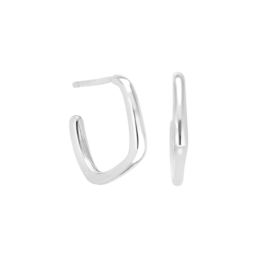 Squoval Hoop Earrings