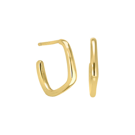 Squoval Hoop Earrings