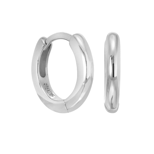 Small Plain Polished Hoop Earrings