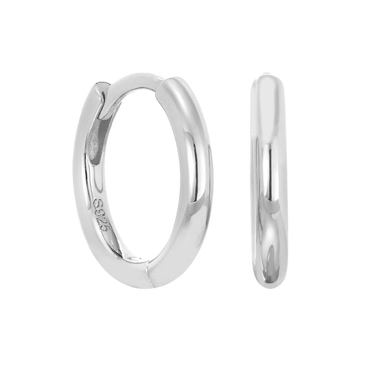 Large  Plain Polished Hoop Earrings