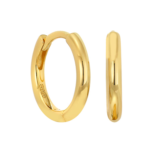 Large  Plain Polished Hoop Earrings