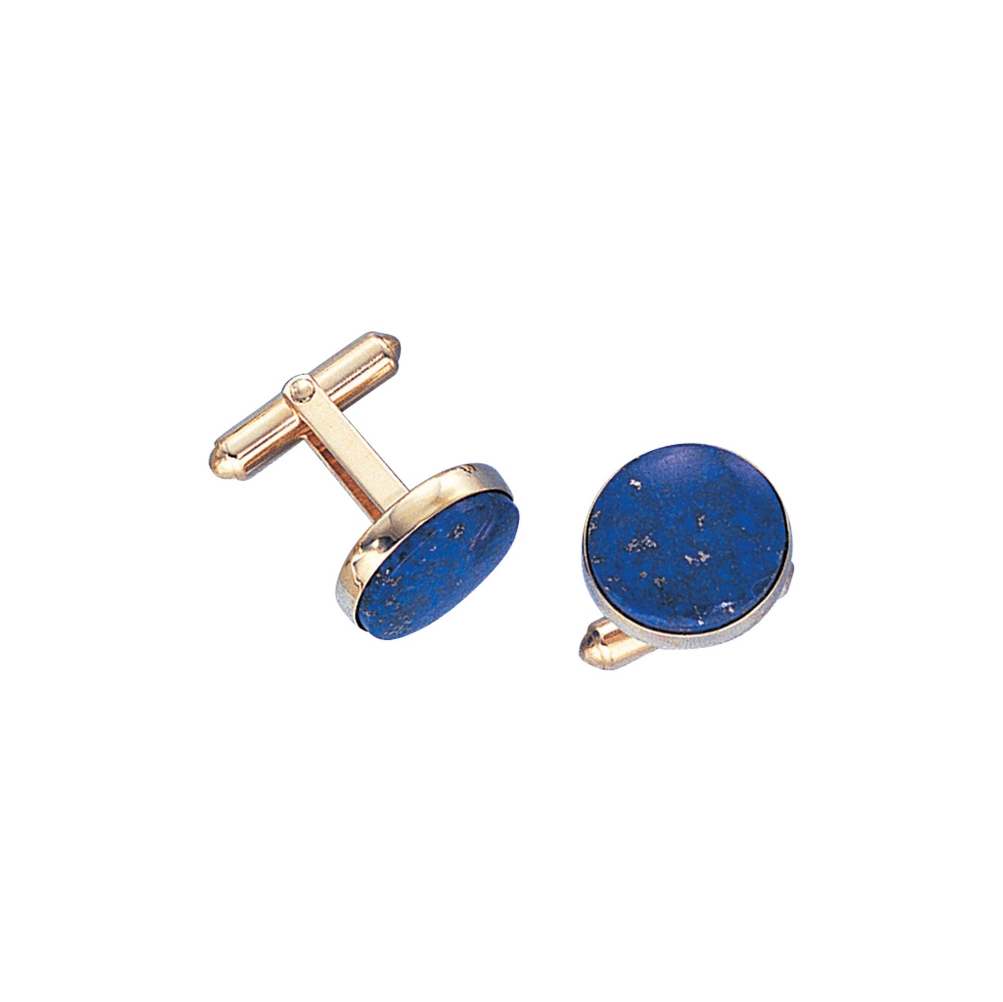 Round Lapis Cufflinks