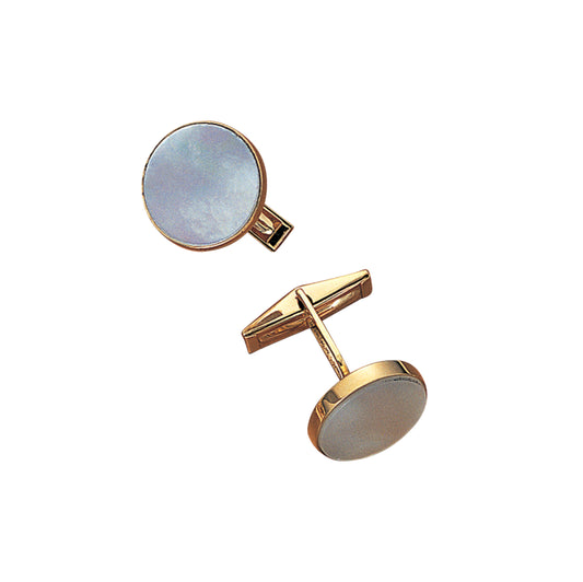 Round Mother of Pearl Cufflinks