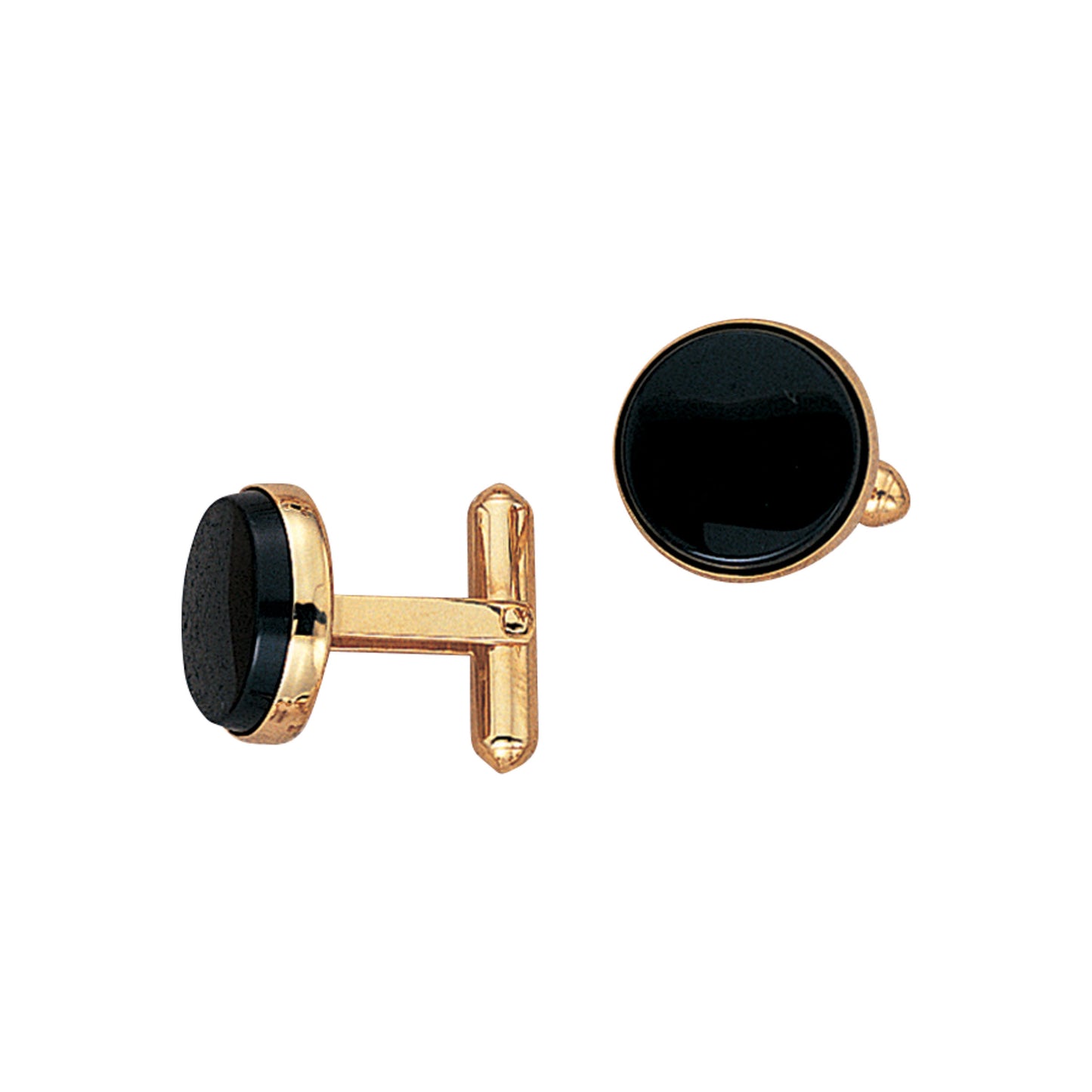 Round Onyx Cufflinks