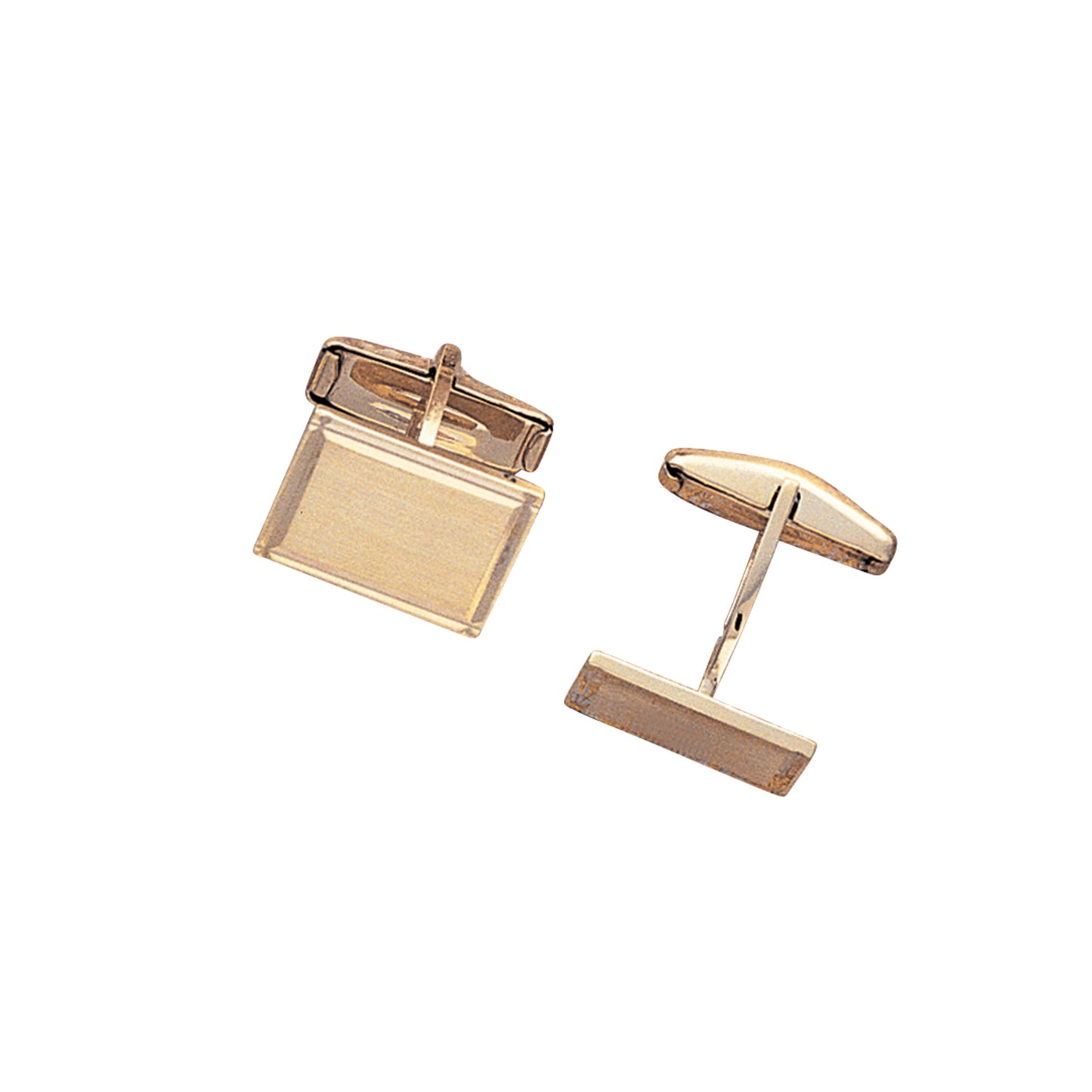 Heavyweight Satined Rectangle Cufflinks with Single Line Border