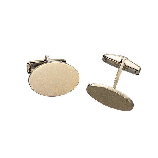 Heavyweight Polished Oval Cufflinks