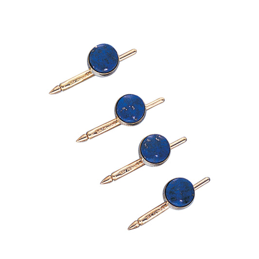 Round Lapis Stud Set