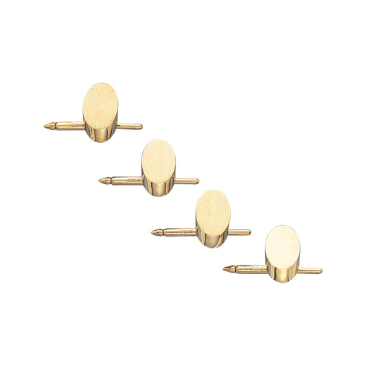 Satined Oval Wedge Stud Set