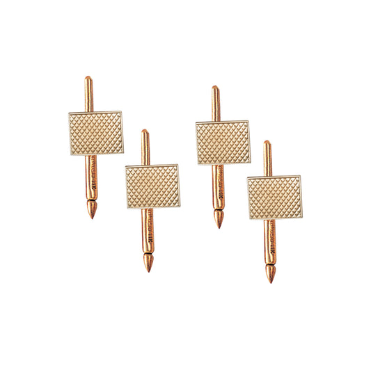 Rectangle Hobnob Stud Set