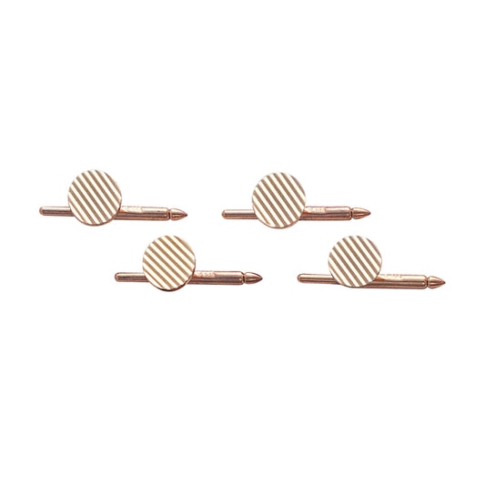 Diagonal Etched Round Stud Set