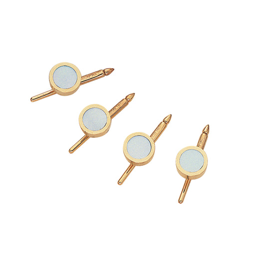 Round Mother of Pearl Inlay Stud Set