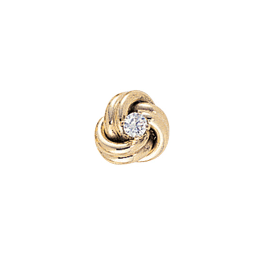 Diamond Love Knot Tie Tack