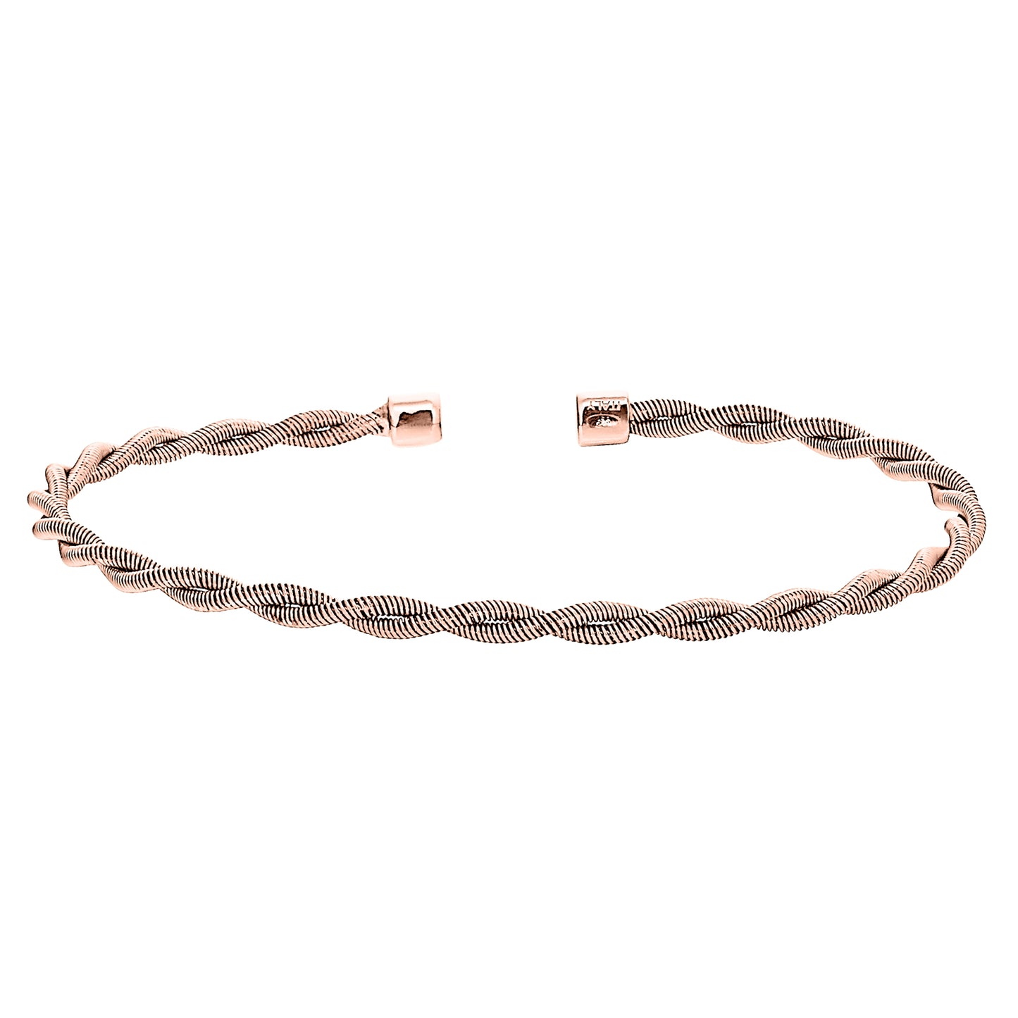 Thin Tightly Twisted Cable Cuff Bracelet