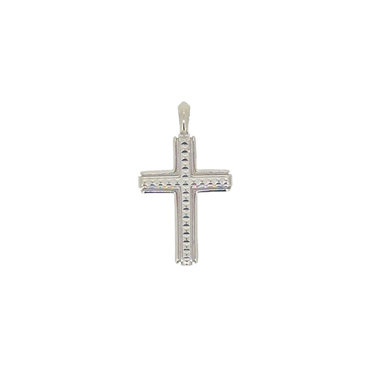 Studded Center Cross Pendant Charm   (SCM-006-RH)