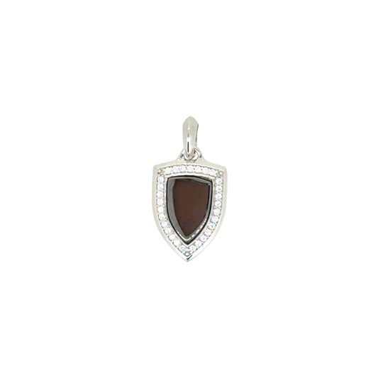 Shield Pendant Charm with Black Center   (SCM-009)