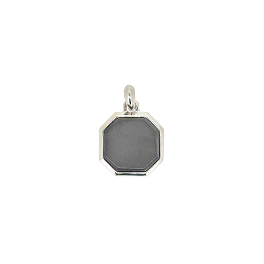 Octagon Pendant Charm with Black Center   (SCM-011)