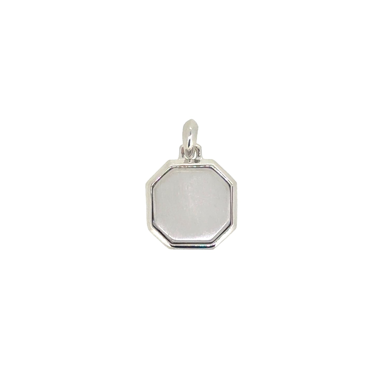 Two Tone Octagon Pendant Charm   (SCM-012-RH-RH)