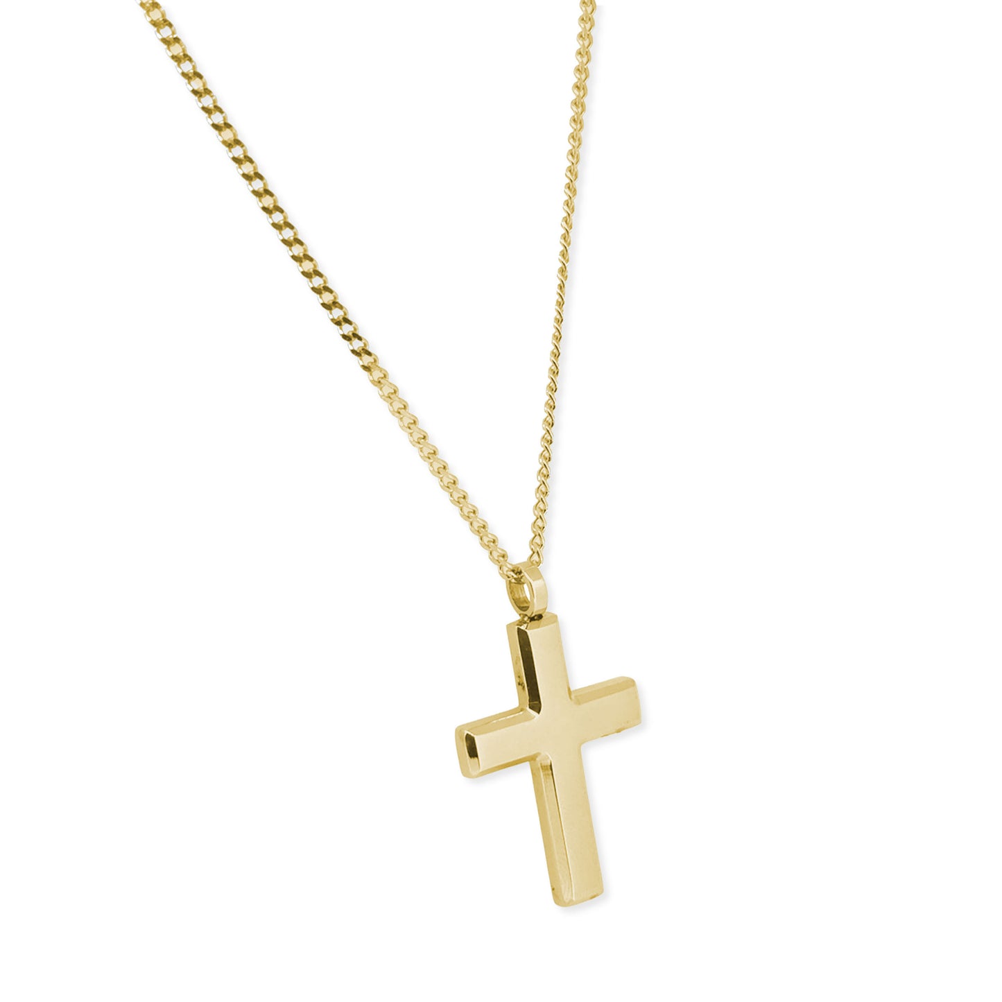 Wide Polished Cross   (TCR-113-G)