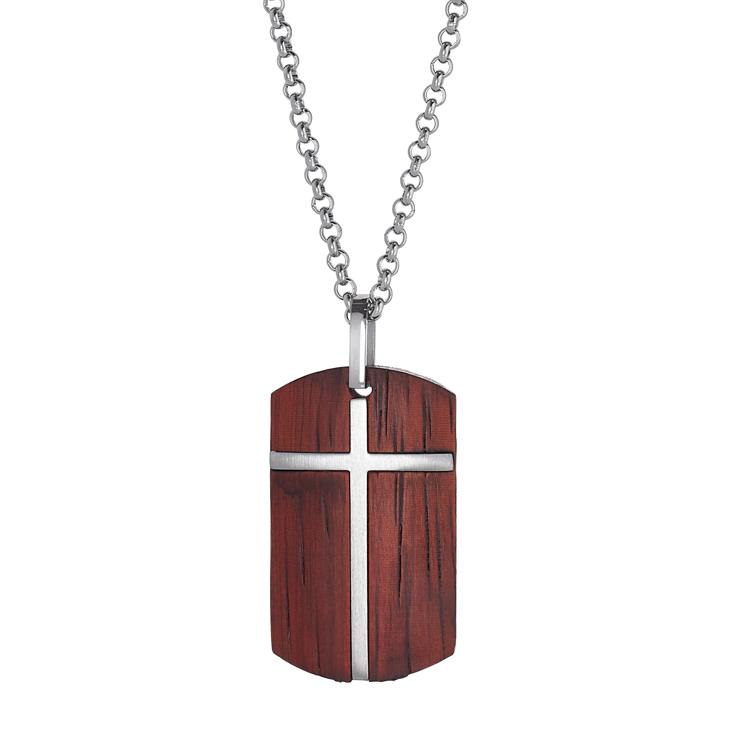 Wooden Dog Tag with Cross – Kelly Waters Inc.